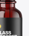 Dark Amber Glass Dropper Bottle Mockup