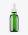 Green Glass Dropper Bottle Mockup