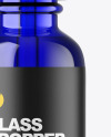 Blue Glass Dropper Bottle Mockup