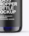 Blue Glass Dropper Bottle Mockup