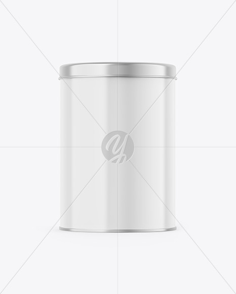 Glossy Tin Can Box Mockup