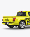 Pickup Truck Mockup - Back Half Side View