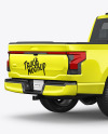 Pickup Truck Mockup - Back Half Side View