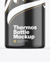 Glossy Thermos Bottle Mockup