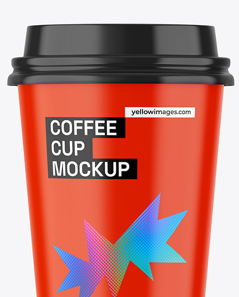 Glossy Coffee Cup Mockup