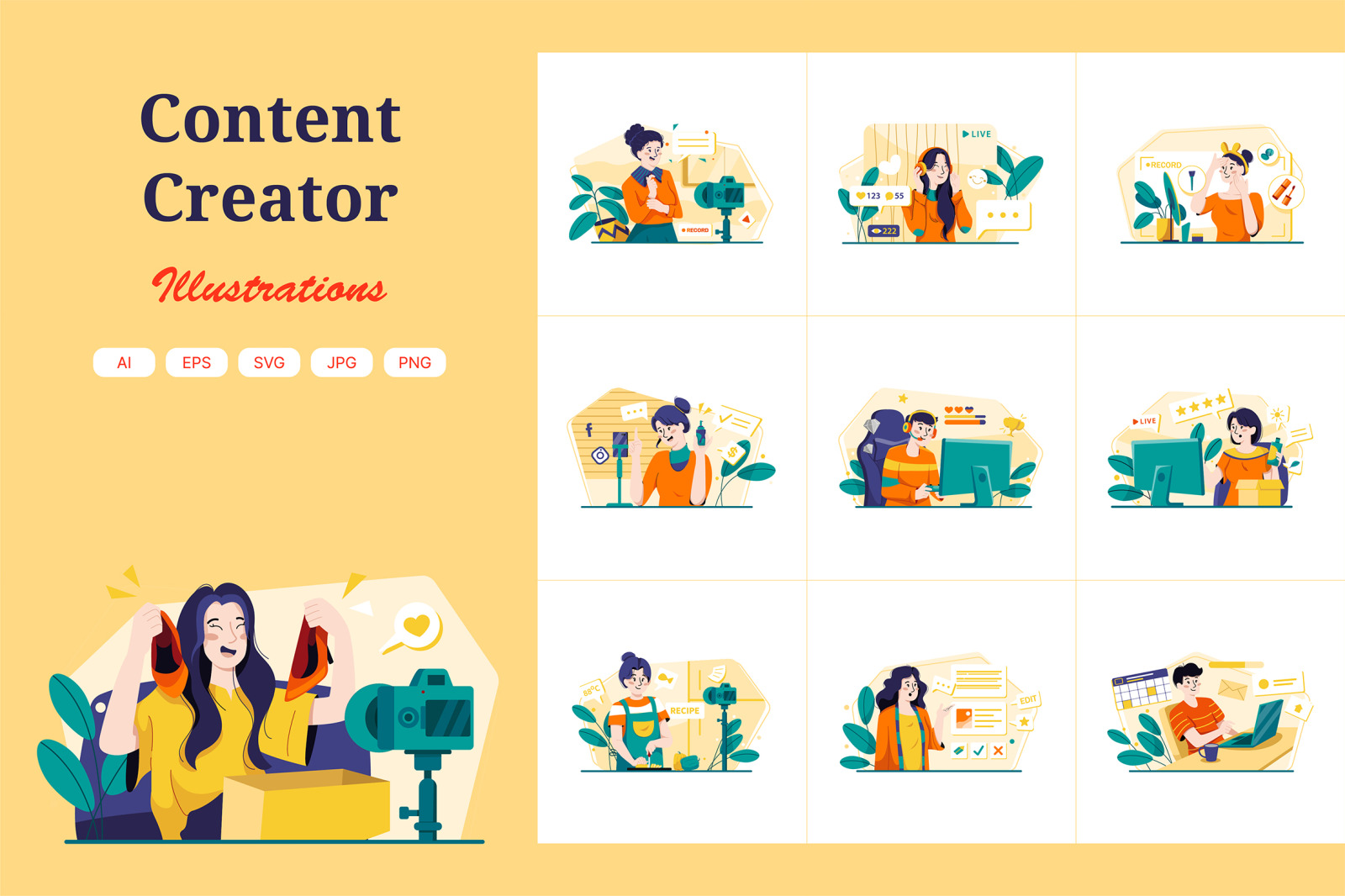 M521_Content Creator Illustration Pack M521_Content Creator Illustration Pack