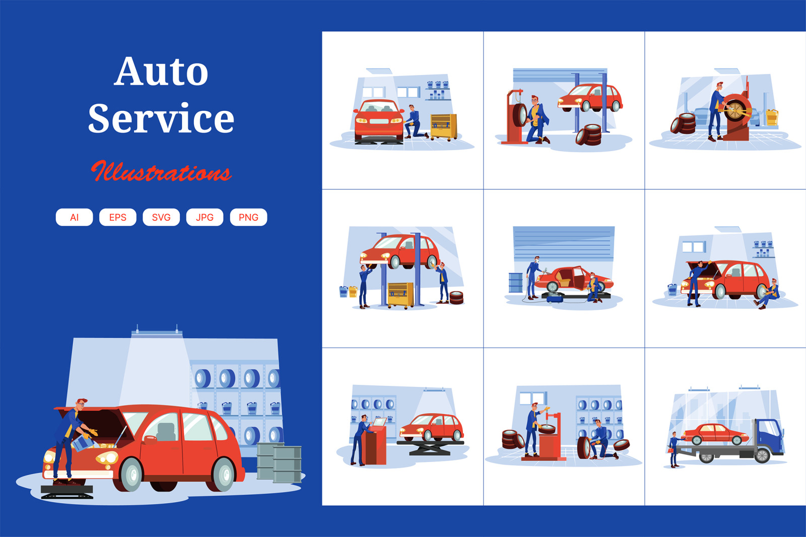 M484_Auto Service Illustrations M484_Auto Service Illustrations