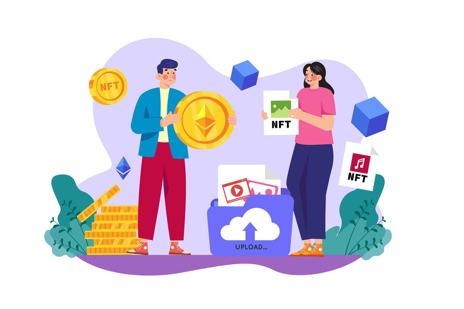 M525_NFT &amp; Crypto Illustration Pack