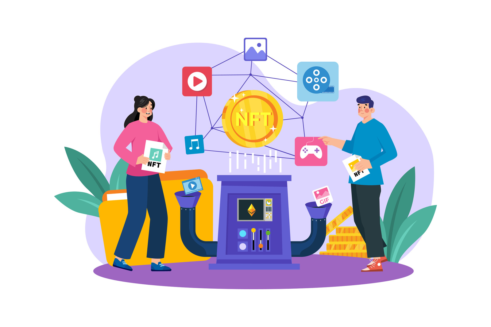 M525_NFT &amp; Crypto Illustration Pack