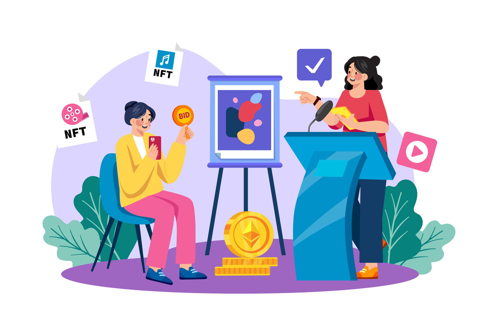 M525_NFT &amp; Crypto Illustration Pack