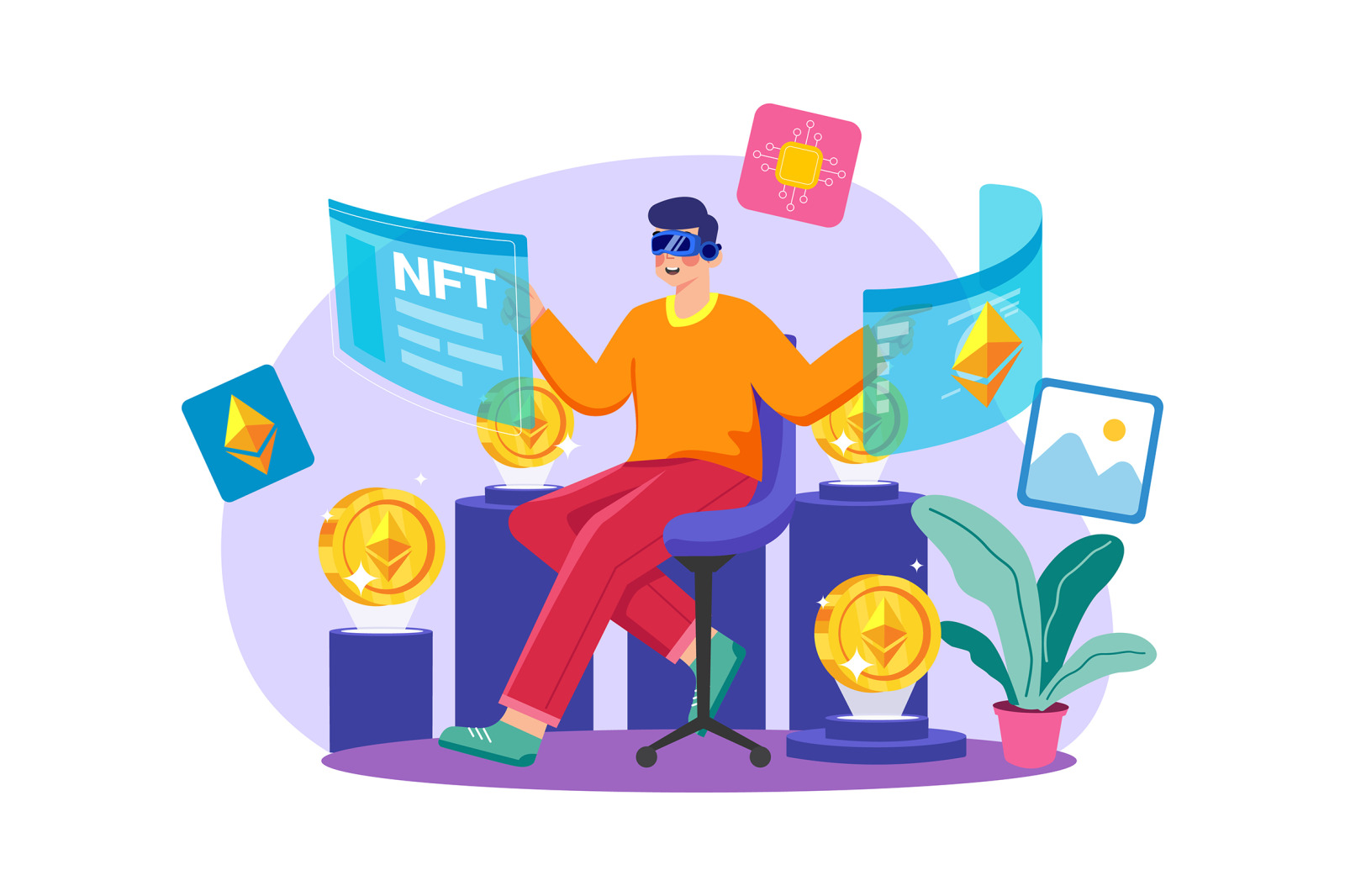 M525_NFT &amp; Crypto Illustration Pack