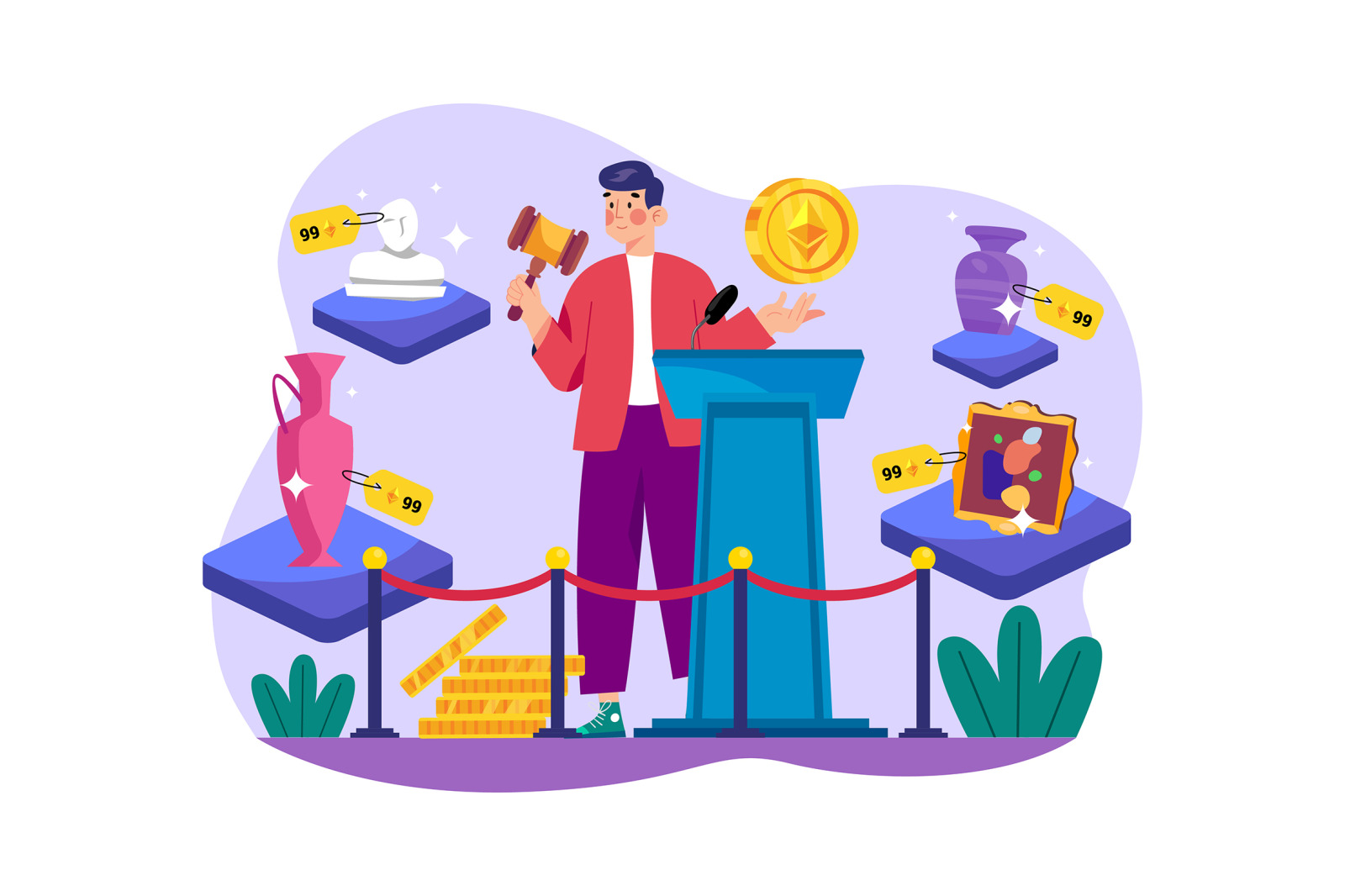 M525_NFT &amp; Crypto Illustration Pack