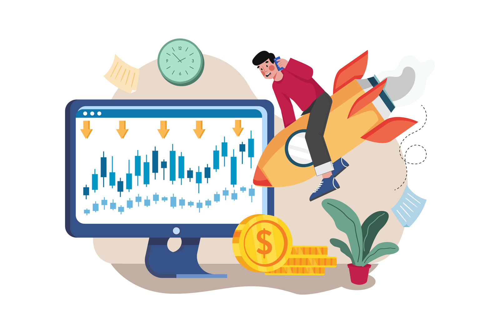M533_Stock Market Illustration Pack M533_Stock Market Illustration Pack