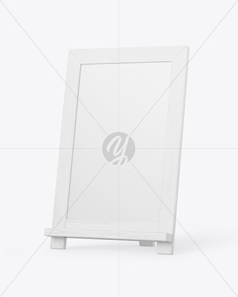 A-Frame Sign Chalk Board Mockup - Halfside View