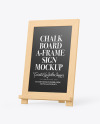 A-Frame Sign Chalk Board Mockup - Halfside View