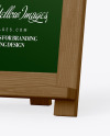 A-Frame Sign Chalk Board Mockup - Halfside View