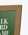 A-Frame Sign Chalk Board Mockup - Halfside View