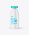 Matte Plastic Milk Bottle Mockup