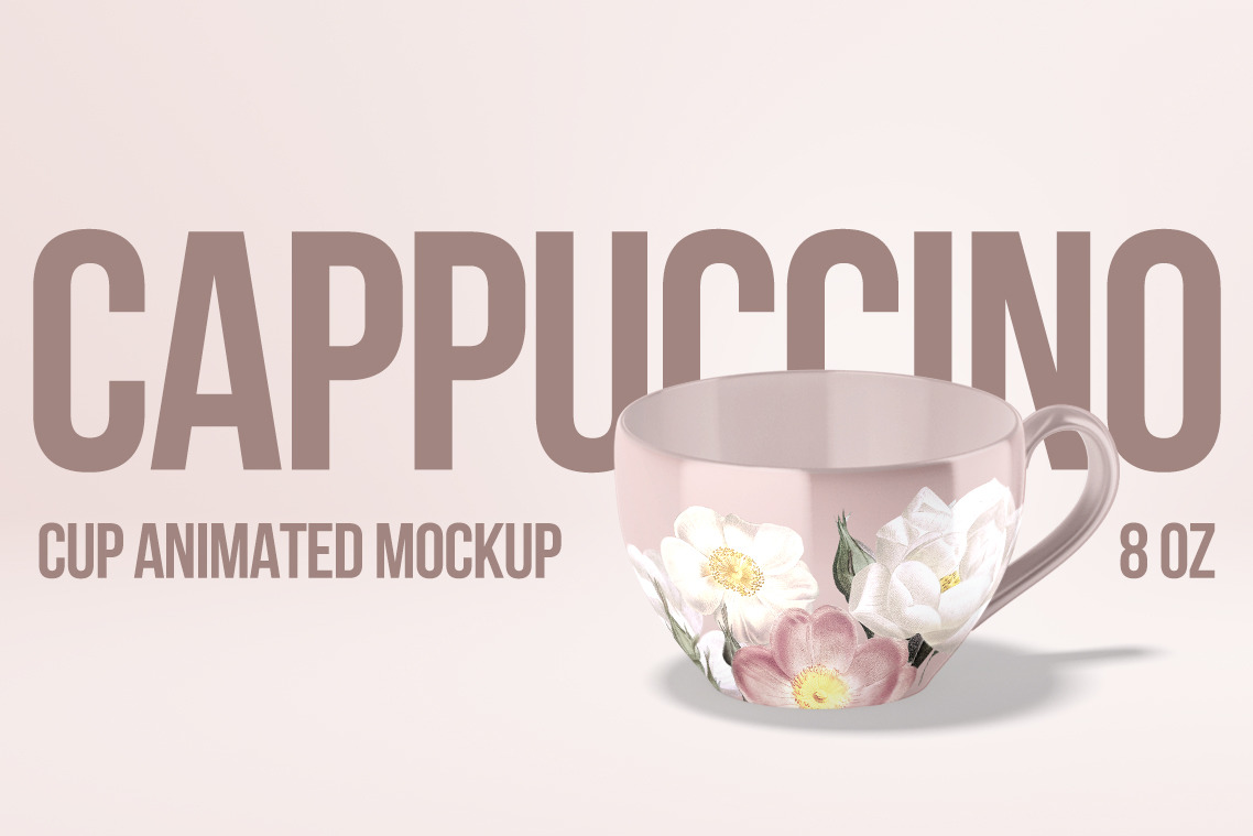 Cappuсcino Cup Animated Mockup 8oz