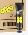 Glossy Paint Tube with Box Mockup