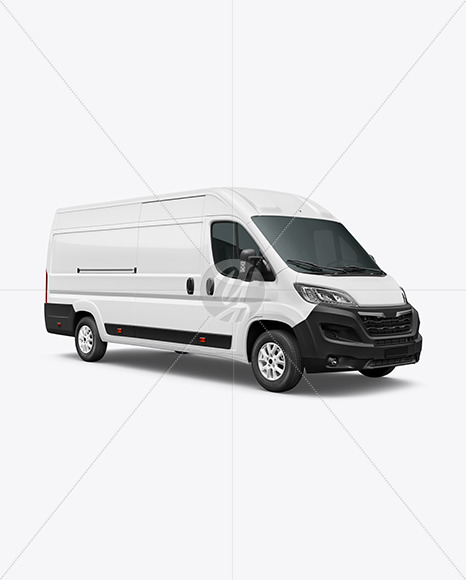 Panel Van Mockup - Half Side View