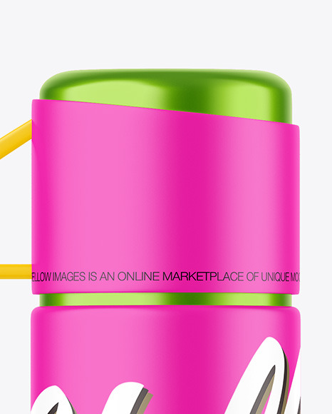 Matte Thermos Bottle Mockup