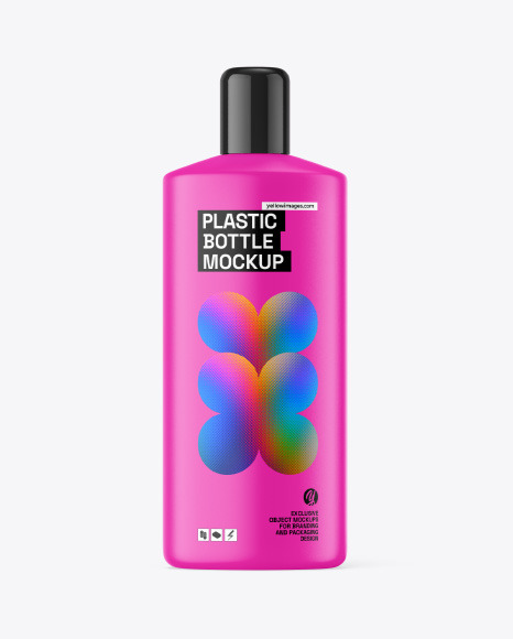 Matte Plastic Bottle Mockup