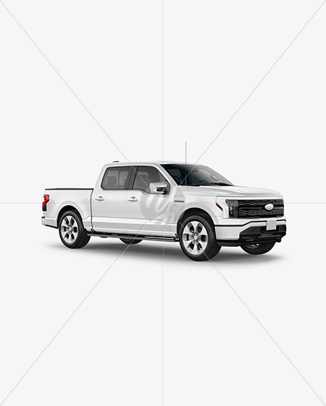 Pickup Truck Mockup - Half Side View