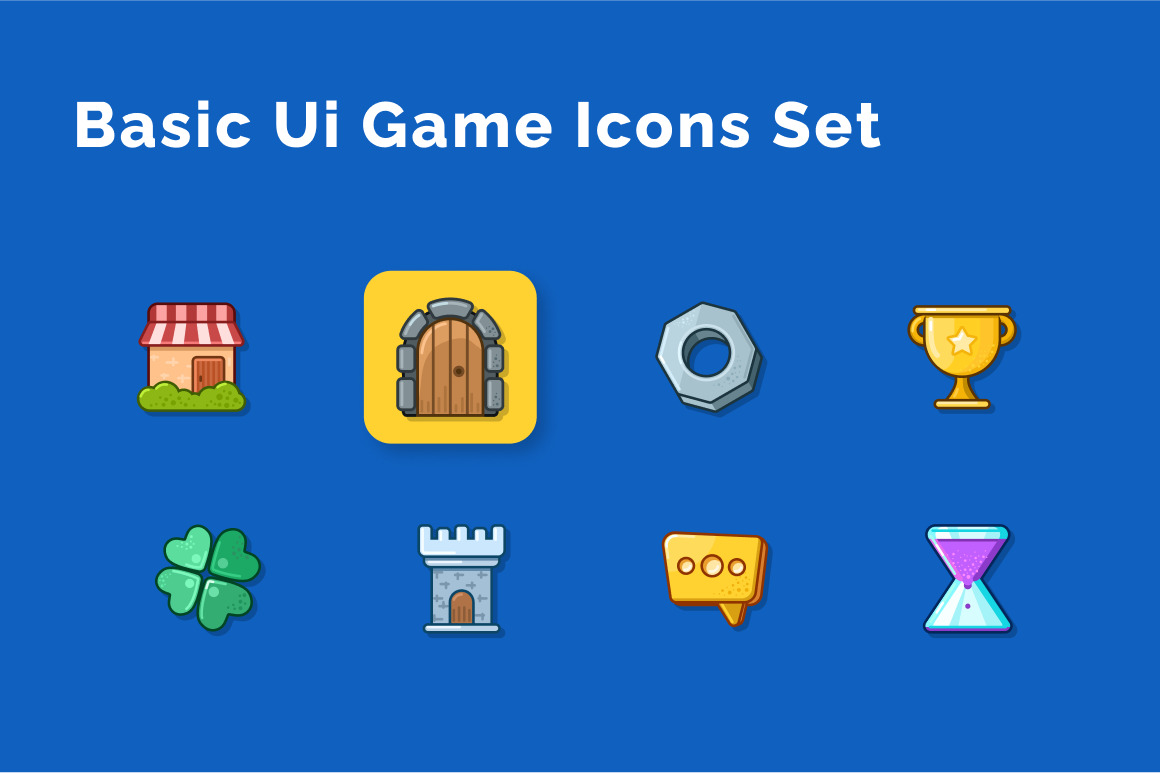 Basic Ui Game Icons Set