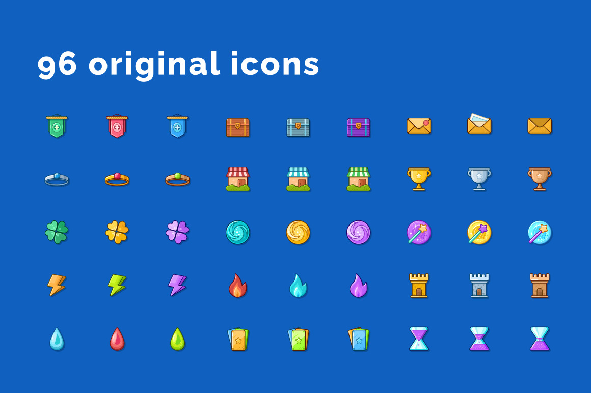 Basic Ui Game Icons Set