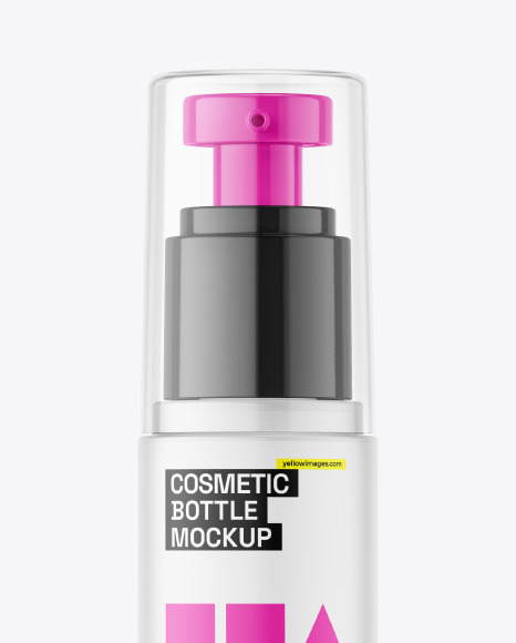 50ml Frosted Glass Cosmetic Bottle Mockup 50ml Frosted Glass Cosmetic Bottle Mockup
