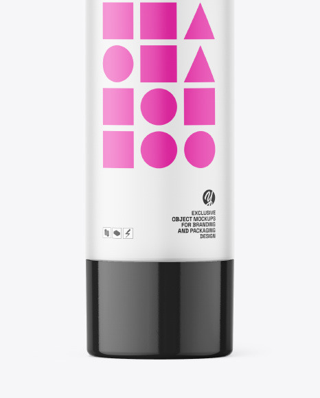 50ml Frosted Glass Cosmetic Bottle Mockup 50ml Frosted Glass Cosmetic Bottle Mockup