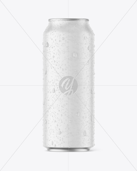 500ml Matte Drink Can w/ Condensation Mockup