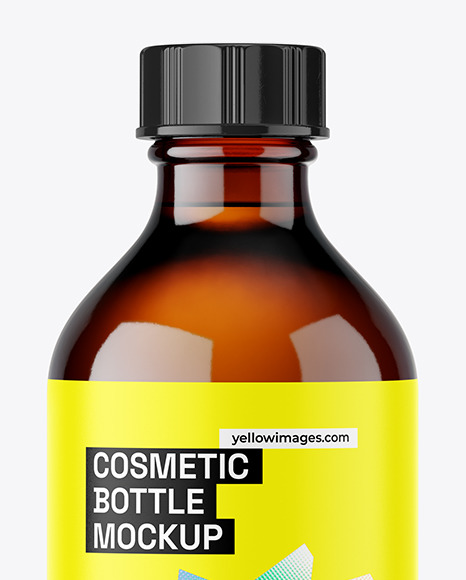 150ml Amber Bottle Mockup