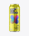 500ml Metallic Drink Can w/ Condensation Mockup