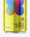 500ml Metallic Drink Can w/ Condensation Mockup