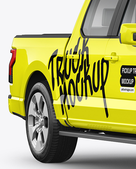 Pickup Truck Mockup - Half Side View