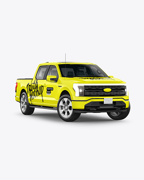 Pickup Truck Mockup - Half Side View