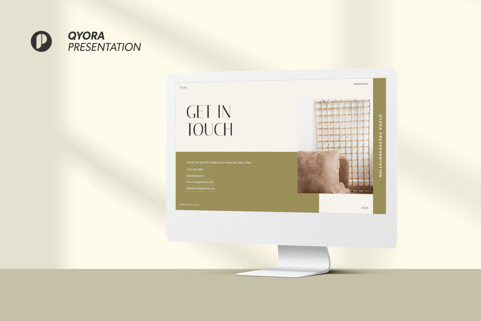 Qyora – Seashell Minimalist Elegant Brand Proposal InDesign Presentation Template