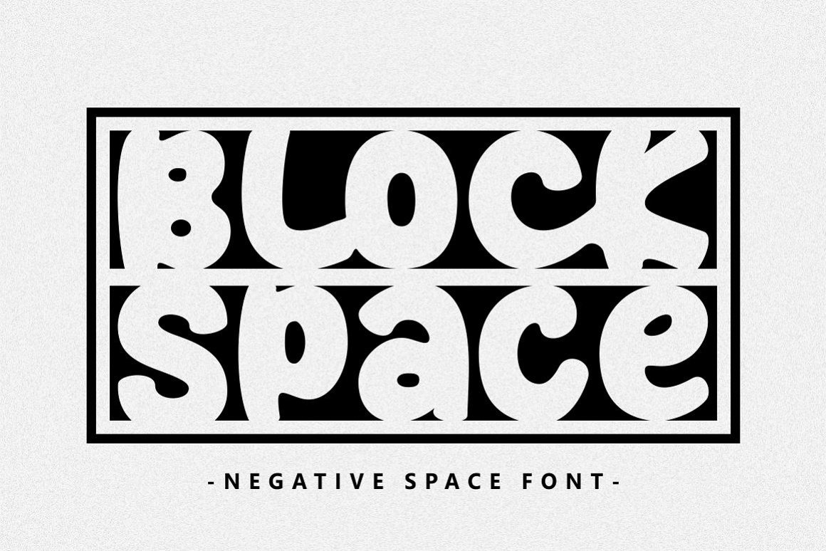 Block Space - Negative Space Font Block Space - Negative Space Font
