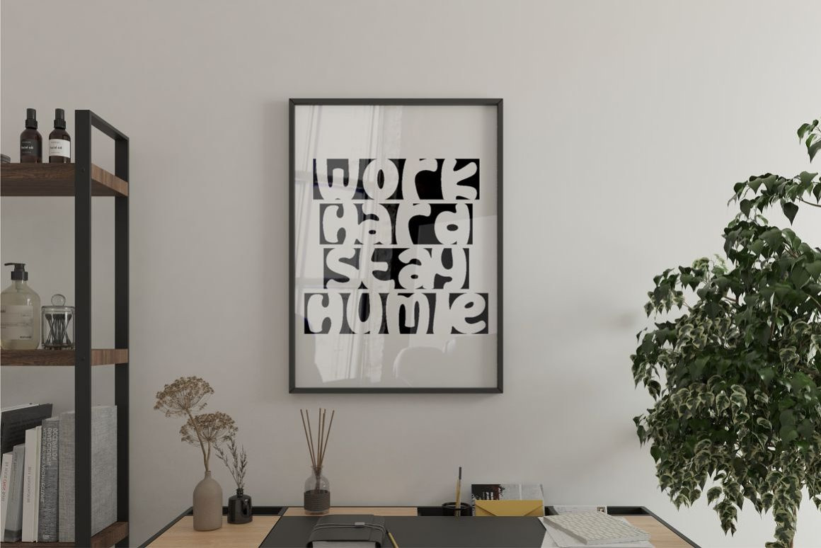Block Space - Negative Space Font Block Space - Negative Space Font