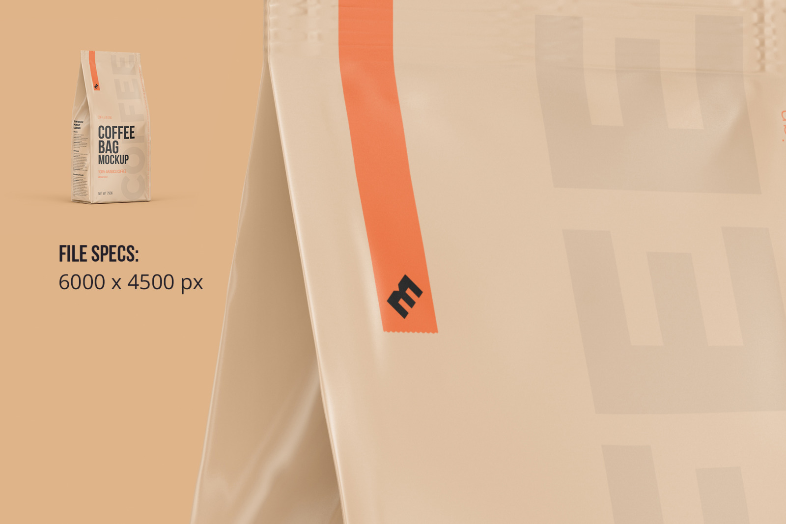 Coffee Bag, Pouch Half Side (3/4) view mockup Coffee Bag, Pouch Half Side (3/4) view mockup