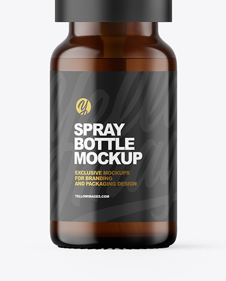 Amber Spray Bottle Mockup