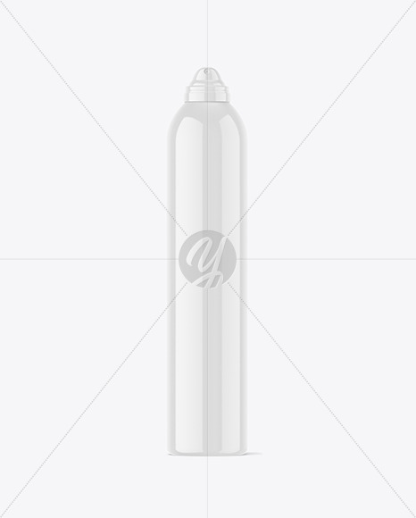 500ml Glossy Aerosol Bottle Mockup