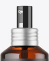 120ml Amber Glass Cosmetic Bottle w\ Pump Mockup