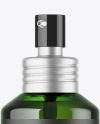 120ml Green Glass Cosmetic Bottle w\ Pump Mockup 120ml Green Glass Cosmetic Bottle w\ Pump Mockup