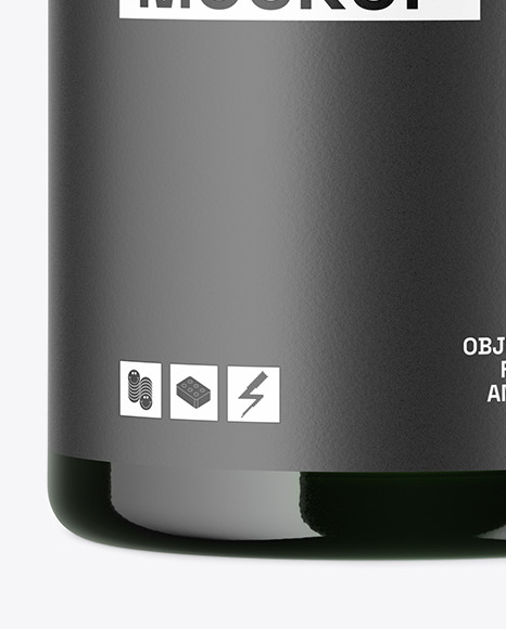120ml Green Glass Cosmetic Bottle w\ Pump Mockup 120ml Green Glass Cosmetic Bottle w\ Pump Mockup