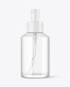 120ml Clear Glass Cosmetic Bottle w/ Pump Mockup 120ml Clear Glass Cosmetic Bottle w/ Pump Mockup