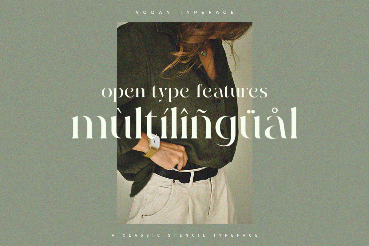 SALE! Vodan | Classic Stencil Font SALE! Vodan | Classic Stencil Font