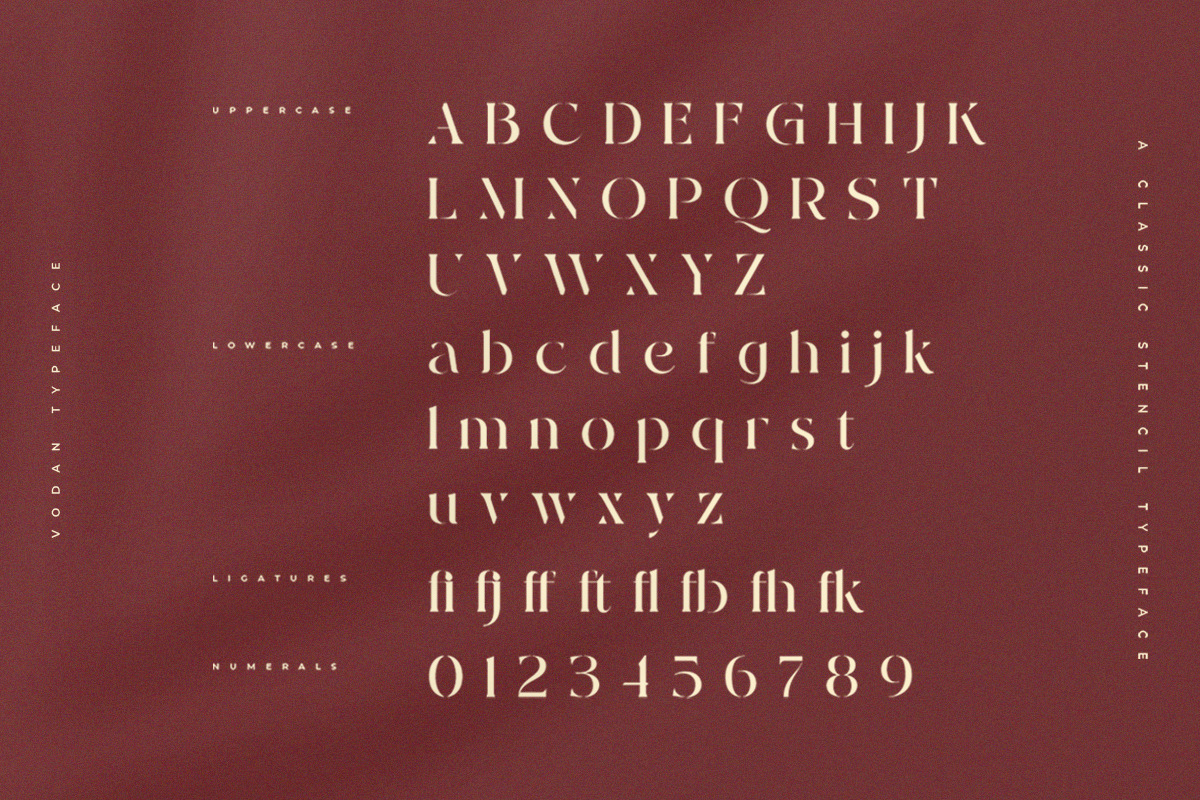 SALE! Vodan | Classic Stencil Font SALE! Vodan | Classic Stencil Font